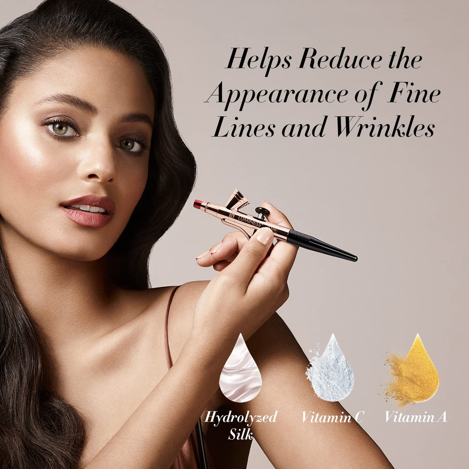 Luminess Air Silk 4-In-1 Airbrush Foundation- Foundation, Shade 060 (.5 Fl Oz) - Sheer To Medium Coverage - Anti-Aging Formula Hydrates And Moisturizes - Professional Makeup Kit For Cordless Air Brushshade 060