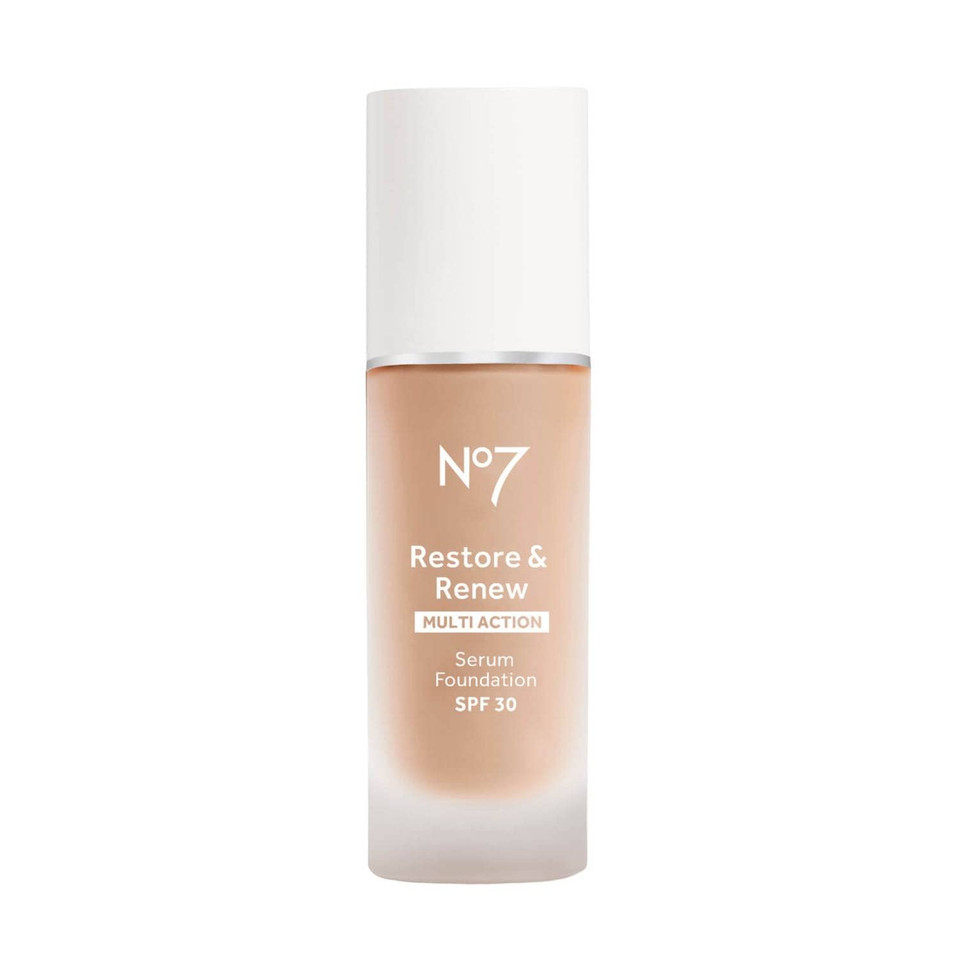 No7 Restore & Renew Multi Action Serum Foundation - Calico - Liquid Foundation Makeup With Vitamin C, Vitamin E & Collagen For Face - Beauty Skin Serum Formula With Medium Coverage (30Ml)Calico1 Fl Oz (Pack Of 1)