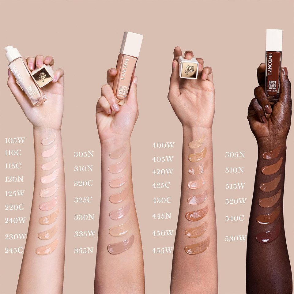 Lancã£Â´Me Teint Idã£Â´Le Ultra Wear Care & Glow Foundation For Up To 24H Healthy Glow - Spf27 - Medium Buildable Coverage & Natural Glow Finishcolor : 505N: Deep With Neutral Red Undertones