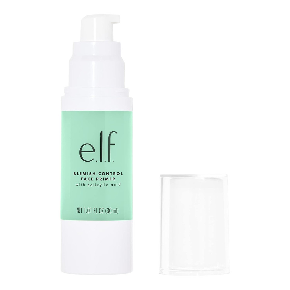E.L.F. Blemish Control Face Primer, Soothing & Hydrating Makeup Primer For Fighting Blemishes, Grips Makeup To Last, Vegan & Cruelty-Free, Large