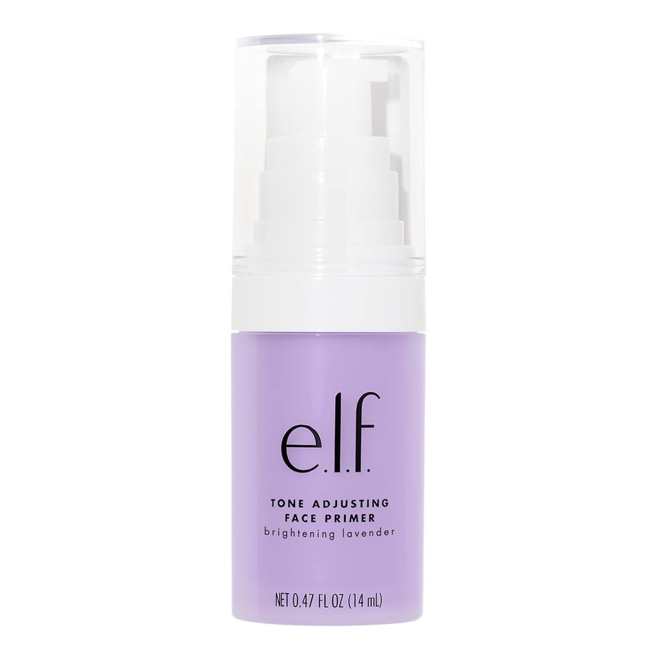 E.L.F. Brightening Lavender Face Primer, Face Makeup Primer For Neutralizing Uneven Skin Tones & Brightening Complexion, Vegan & Cruelty-Free