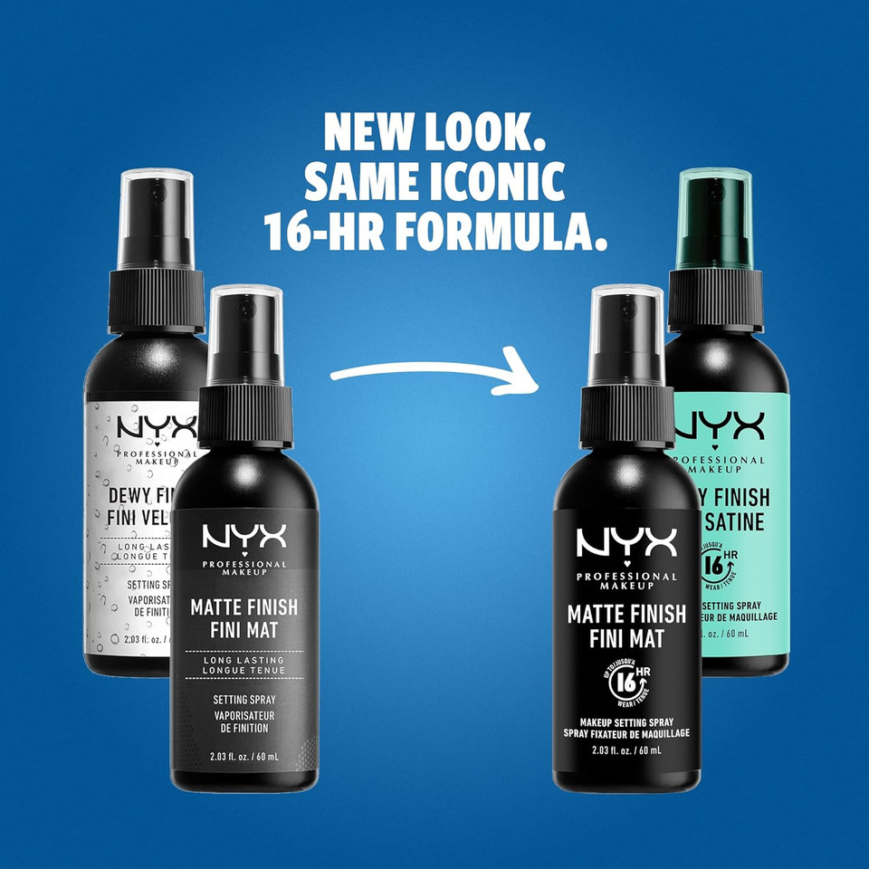 Nyx Professional Makeup Makeup Setting Spray - Matte + Dewy Finish ( Pack Of 2), Vegan Formula (Packaging May Vary)Matte + Dewy Finish ( Pack Of 2)
