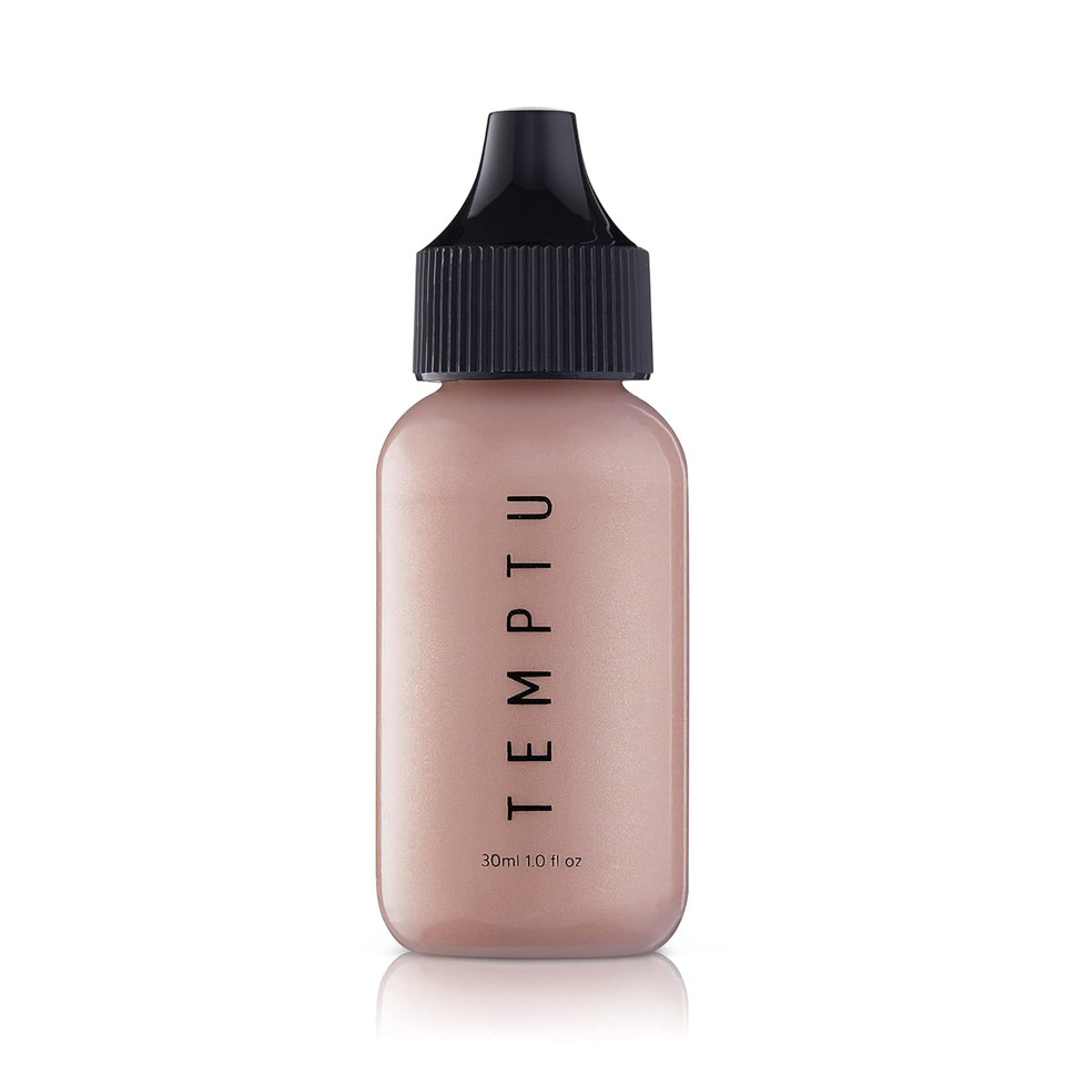 Temptu Perfect Canvas Airbrush Highlighter: Long-Wear, Layerable, Light-Reflecting Radiance & Shimmer, Natural-Looking Luminosity, Weightless Illuminator, Buildable Formula, 7 Shadeschampagne