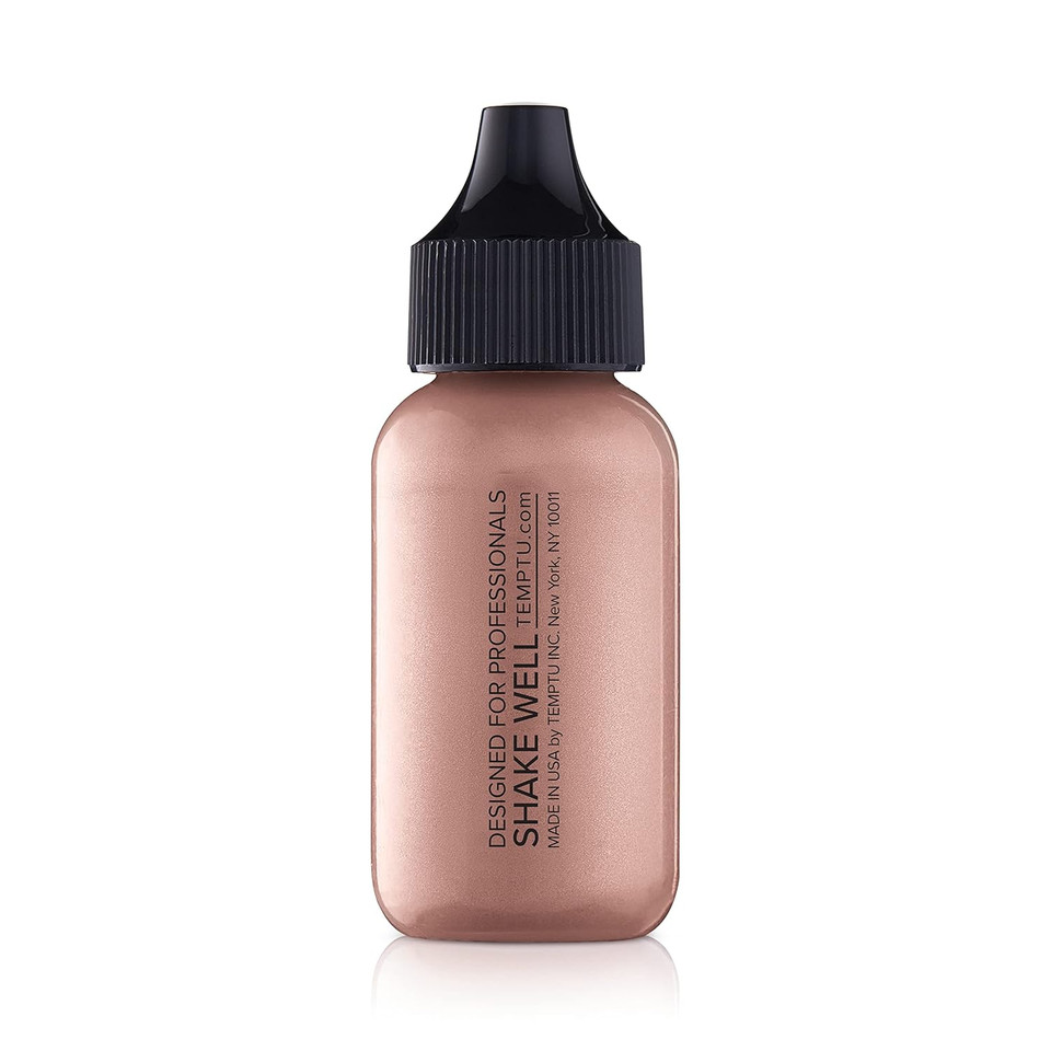 Temptu Perfect Canvas Airbrush Highlighter: Long-Wear, Layerable, Light-Reflecting Radiance & Shimmer, Natural-Looking Luminosity, Weightless Illuminator, Buildable Formula, 7 Shadeschampagne