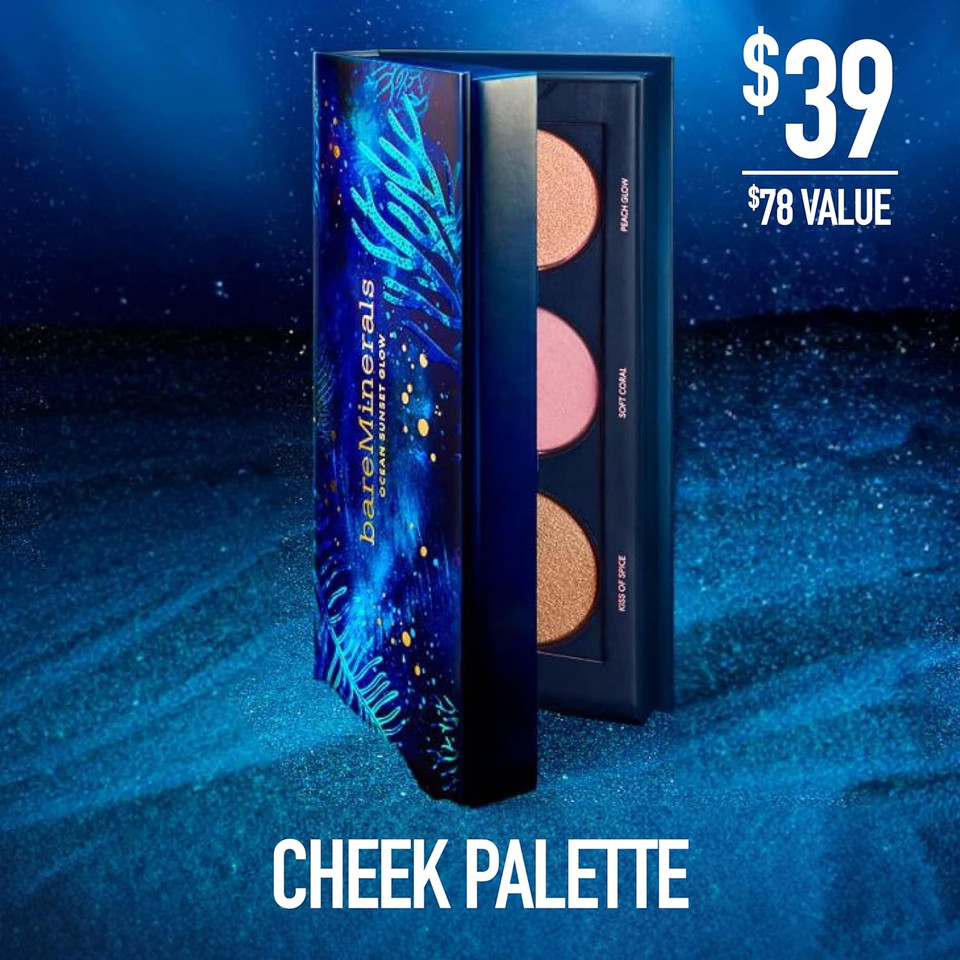 Bareminerals Gen Nude Blonzers, Blush + Bronzer Hybrid, Talc-Free, Buildable Luminous Finish, All Day Wear, Veganholiday Glow Palette