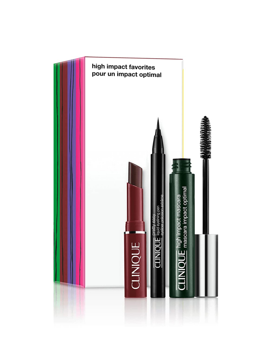 Clinique High Impact Favorites Trio Kit Gift Set Including Almost Lipstick In Black Honey
