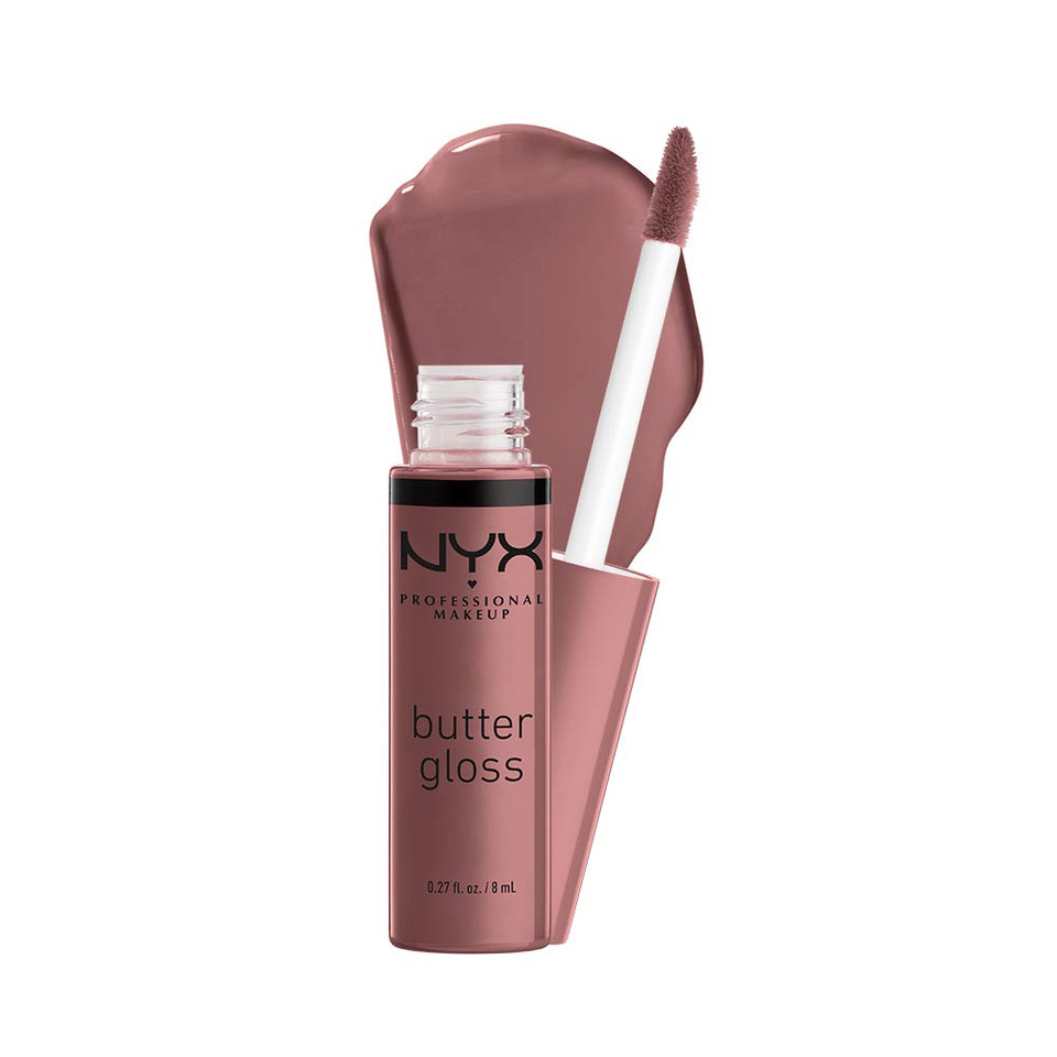 Nyx Professional Makeup Butter Gloss, Non-Sticky Lip Gloss - Cinnamon Roll (Dusty Nude Mauve)42 Salty Coco0.27 Fl Oz (Pack Of 1)