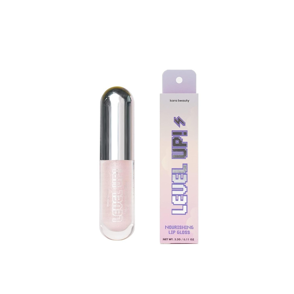 Kara Beauty Level Up Nourishing Lip Gloss - High Shine Vegan Sugar Melon Scented Lip Gloss Infused With Hylaluronic Acid, Rosehip Oil & Vitamin E (Npc)Npc