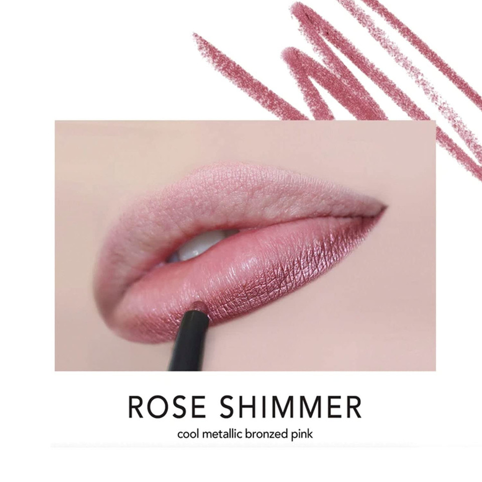 Jouer Rose Shimmer Lip Liner & Tinted Lip Oil Bundle (Belle)