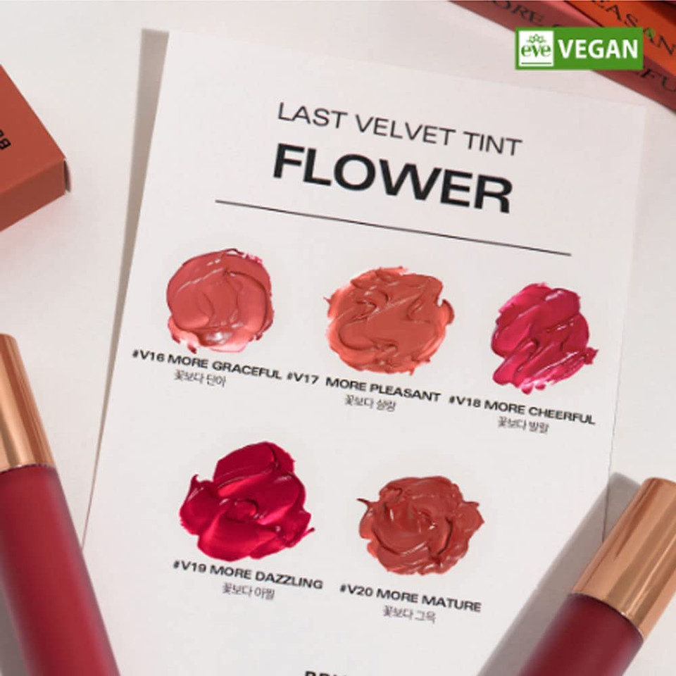 Bbia Last Velvet Tint More Series 5P Bundle Set (#V16~V20) - Soft & Creamy Matte Finish Lip Stain, Blur Effect With Velvety Texture, Long-Lasting, High Pigment, Lightweight, Vegen, Korea Lip Makeup