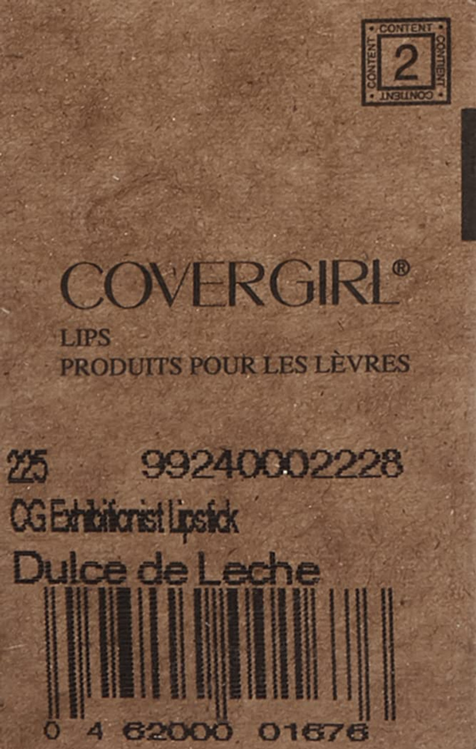 Covergirl Exhibitionist Lipstick Cream, Dulce De Leche 225, Lipstick Tube 0.123 Oz (3.5 G)Dulce De Leche0.12 Ounce (Pack Of 1)