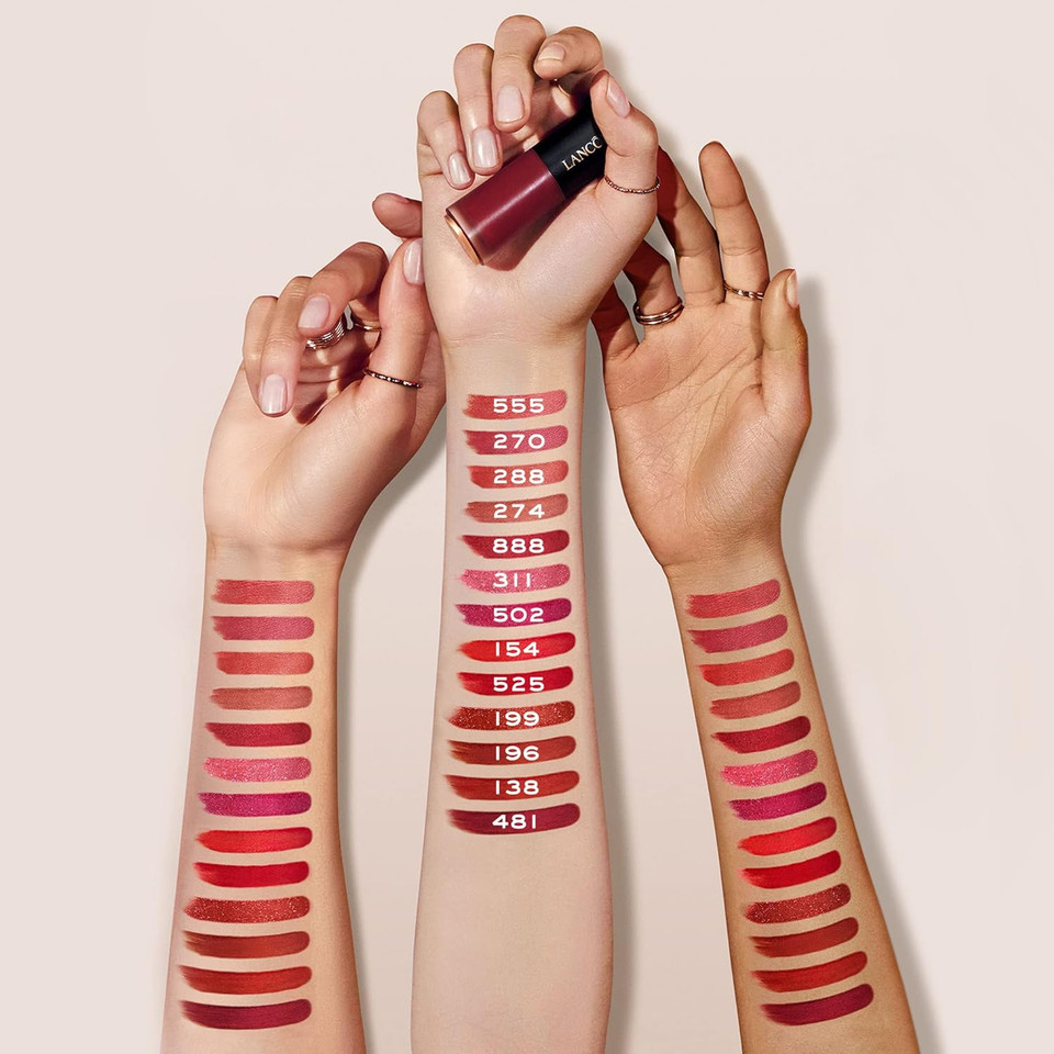 Lancã£Â´Me L'Absolu Rouge Drama Ink - All Day Wear - Lightweight - Semi-Matte505 Drama Matte Attrape Coeur: Warm Scarlet Red
