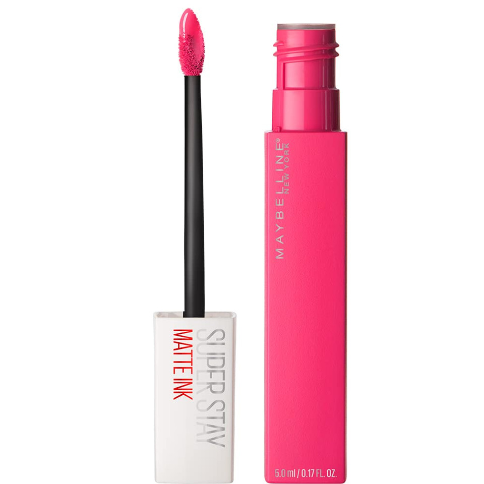 Maybelline Super Stay Matte Ink Liquid Lipstick Makeup, Long Lasting High Impact Color, Up To 16H Wear, Romantic, Vivid Pink, 1 Count30 Romantic0.17 Fl Oz (Pack Of 1)