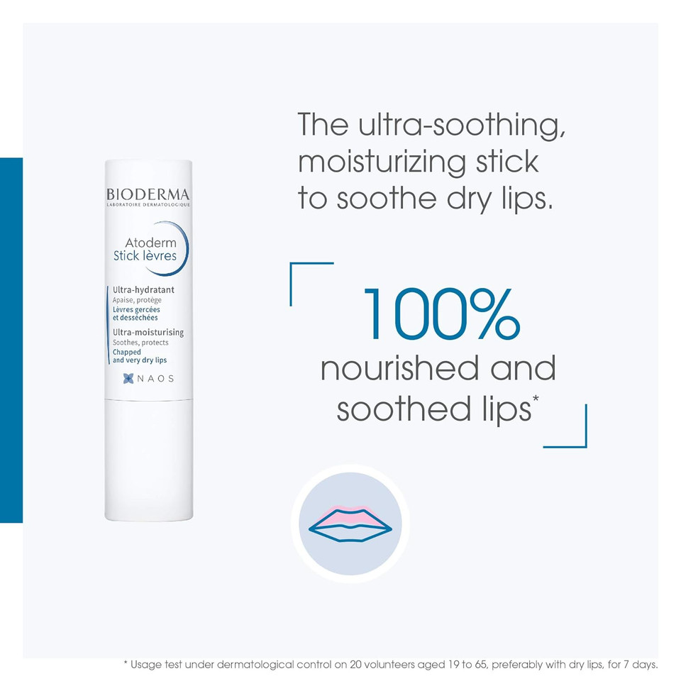 Bioderma - Lip Stick - Atoderm - Hydrating, Soothing And Renewing - Lip Conditioner For Dry Lips