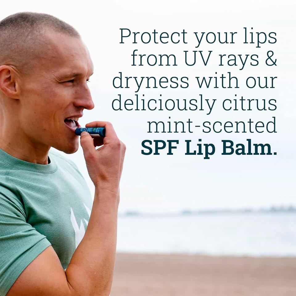 Oars + Alps Shine Free Lip Balm And Spf 18 Sunscreen, Lip Care With Sunny Mint Scent, Water And Sweat Resistant, 0.15 Oz Each, 3 Pack