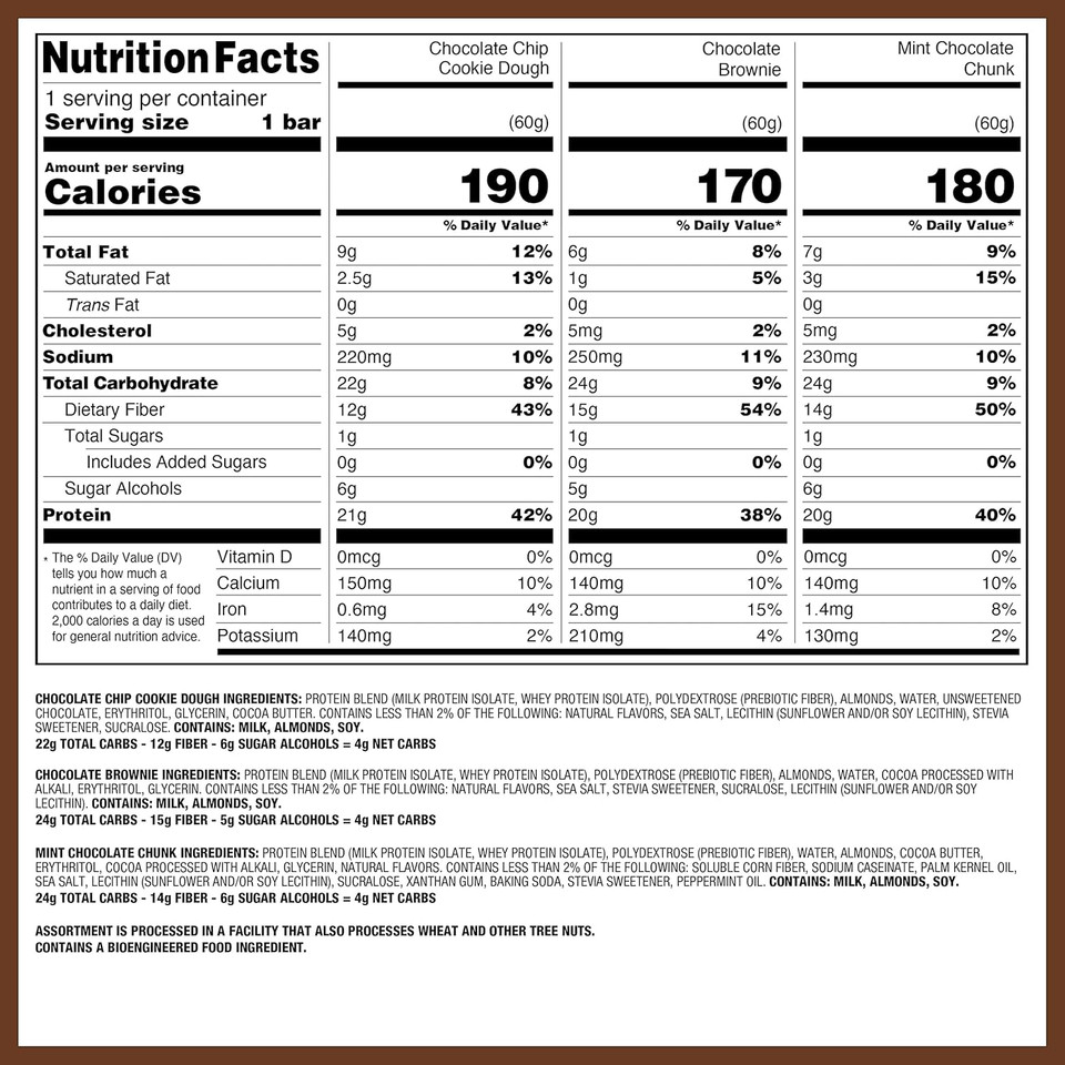Quest Nutrition Chocolate Lovers Variety Pack, High Protein, Low Carb, Gluten Free, Keto Friendly, 12 Count