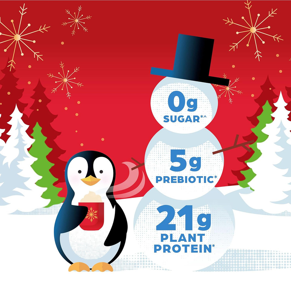 Orgain Organic Vegan Protein Powder, Peppermint Hot Cocoa Seasonal Holiday Flavor - 21G Of Plant Based Protein, Non Dairy, Gluten Free, 2G Of Fiber, No Sugar Added, Soy Free, Non-Gmo, 1.02 Lb