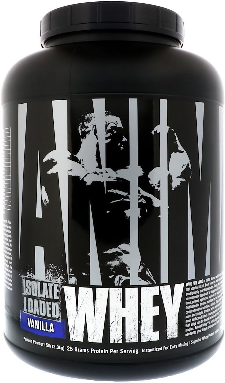 Animal Whey Isolate Whey Protein Powder  Isolate Loaded for Post Workout and Recovery  Low Sugar with Highly Digestible Whey Isolate Protein - Vanilla - 5 Pounds ( packaging may vary )