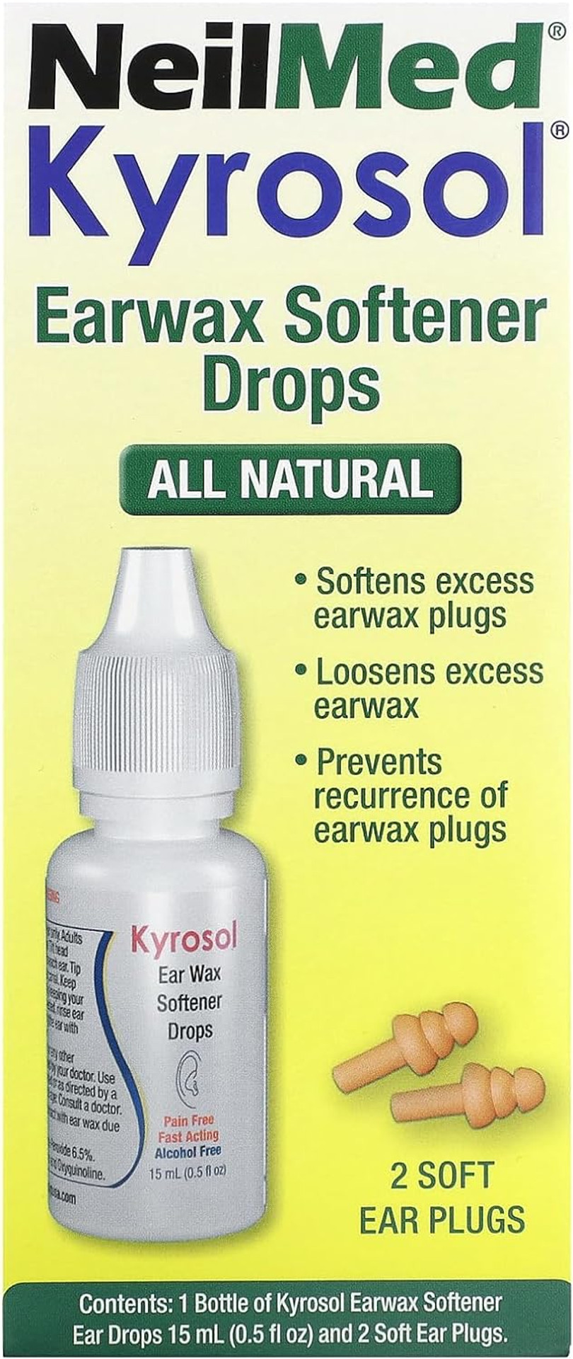 Squip Kyrosol All Natural Ear Wax Removal Drops Refill, 20.0 Ounce 0.51 Fl Oz