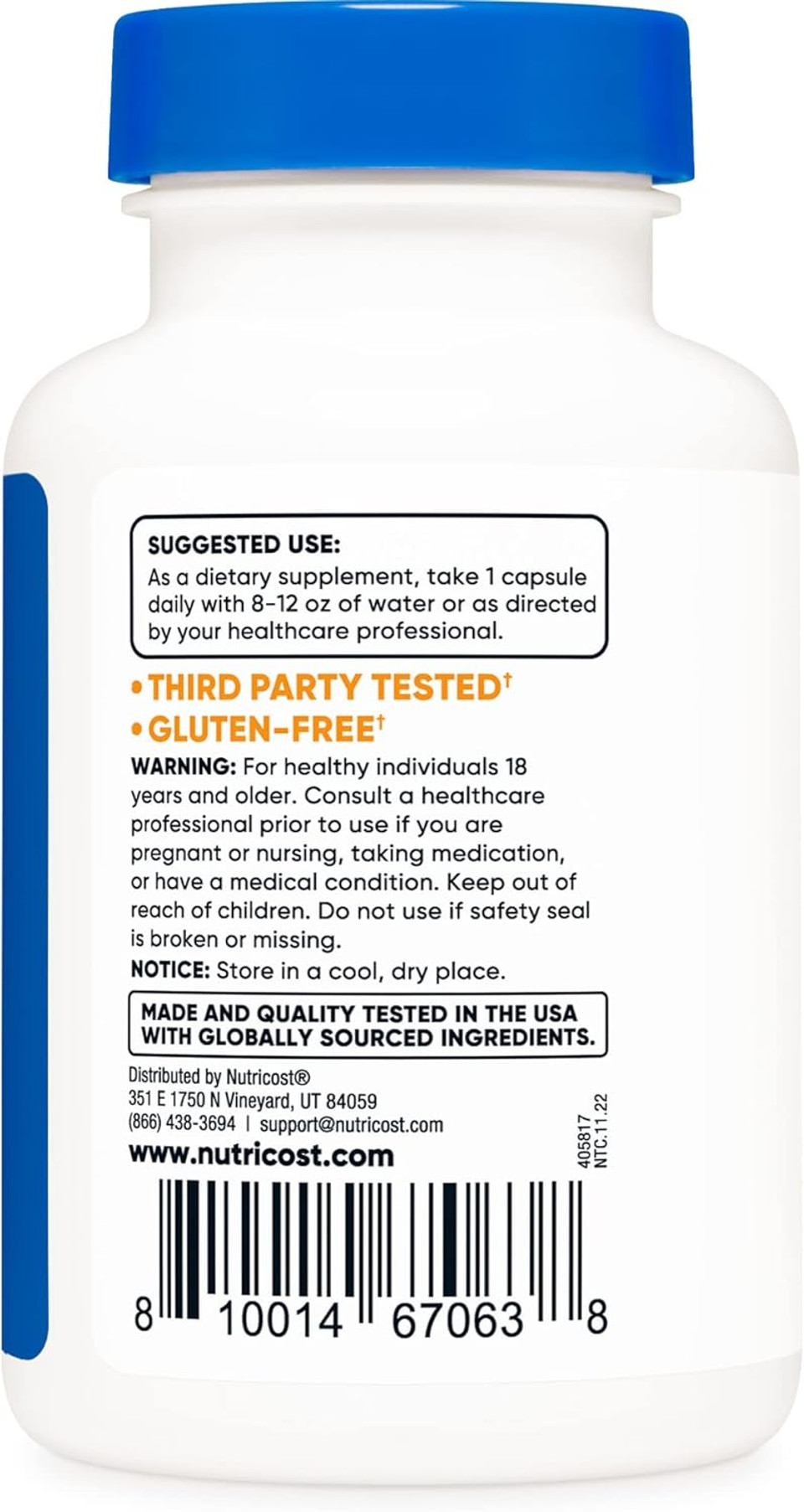 Nutricost Beta Glucan 500Mg 1,3/1,6 D-Glucan, 60 Vegetarian Capsules - Gluten Free, Non-Gmo