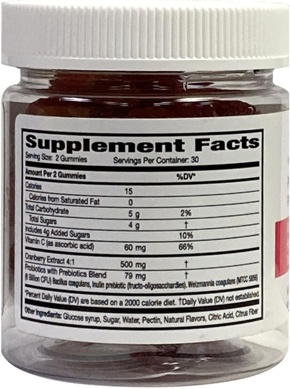 Vh Essentials Probiotic Gummies With Prebiotics & Cranberry, Concentrated Extract For Urinary Tract Health, Supports Vaginal Microflora Balance For A Healthy Feminine Tract, 60 Count