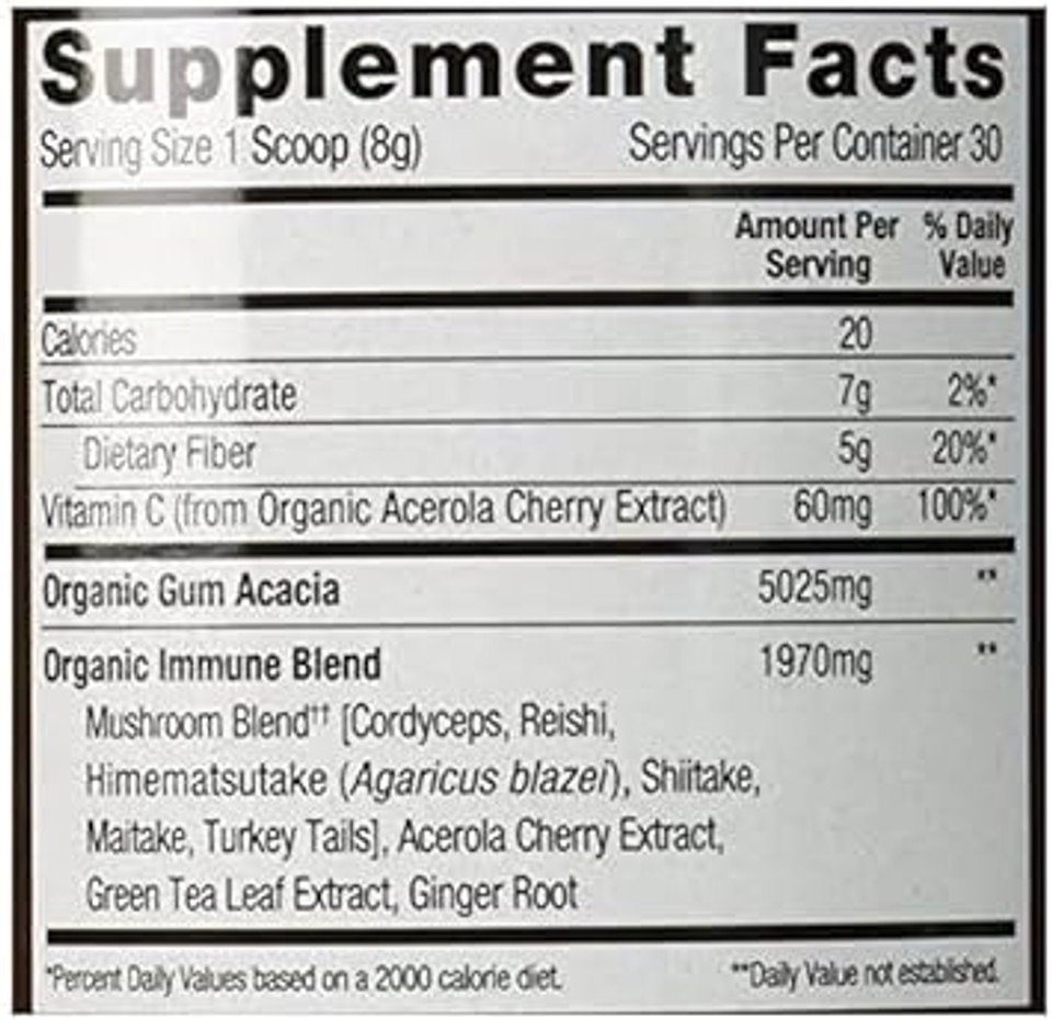 Mushrooms Drink Mix, Citrus Flavor - 8.47 Oz. - Cordyceps, Reishi, Agaricus Blazei, Shiitake, Maitake & Turkey Tail - Certified Organic, Non-Gmo, Vegan, Gluten Free - 30 Servings