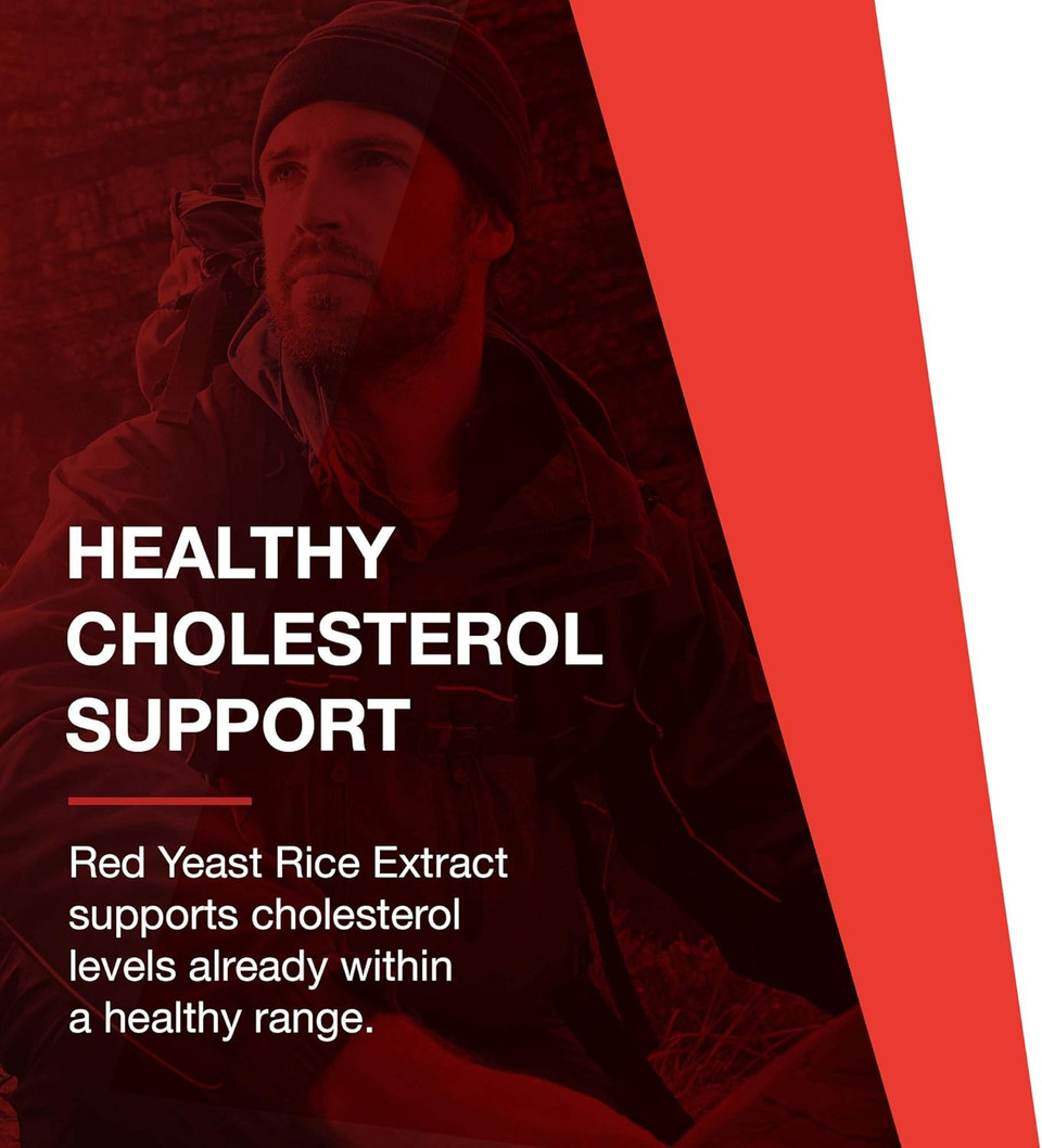 Protocol Red Yeast Rice Plus 600Mg - Ala, Coq10, Milk Thistle - Heart, Liver - 90 Veg Caps