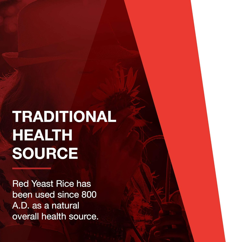 Protocol Red Yeast Rice Plus 600Mg - Ala, Coq10, Milk Thistle - Heart, Liver - 90 Veg Caps