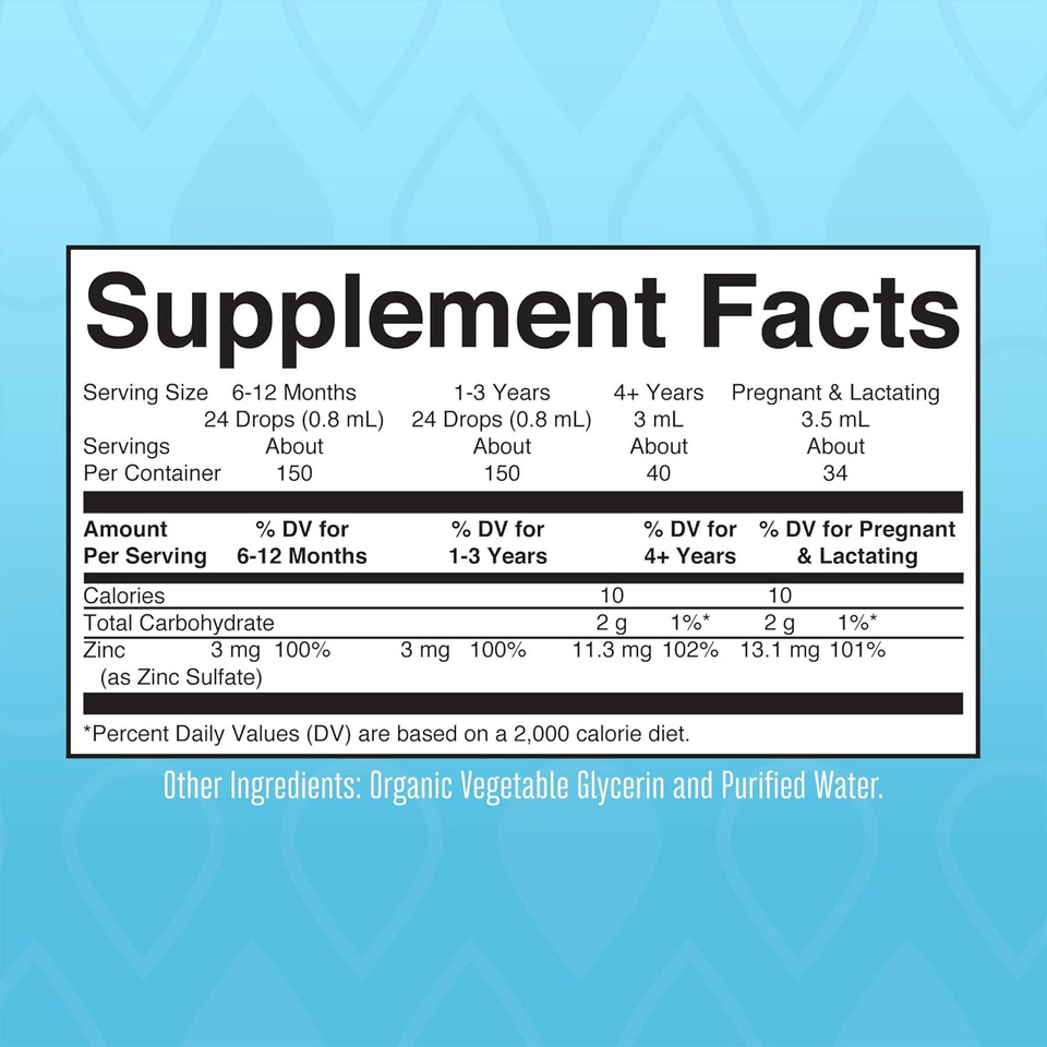 Maryruth Organics Zinc Supplements For Immune Support, Ionic Zinc For Kids & Adults, Liquid Zinc Supplement, 40 Day Supply, Zinc Sulfate, Skin Care Supplement, Vegan, Gluten Free, Glycerin Based, 4 Oz