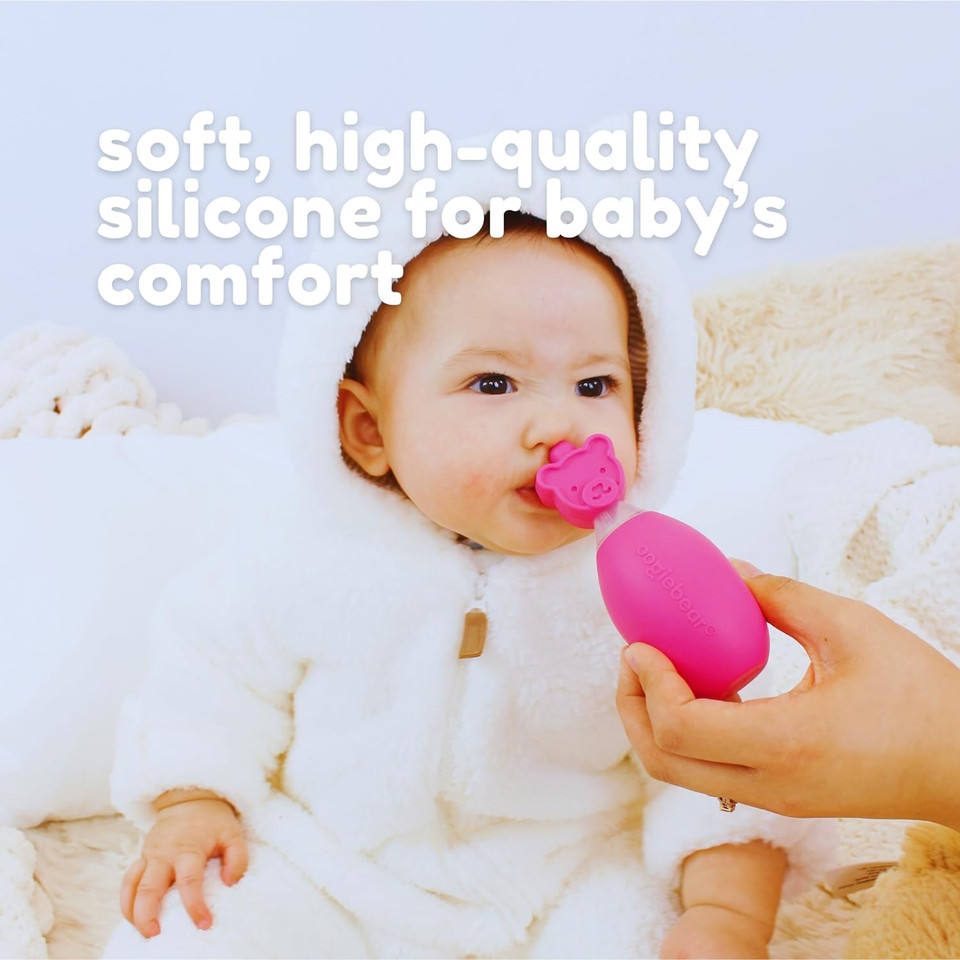 Oogiebear: Baby Nasal Aspirator - Safe Booger & Earwax Remover For Newborns, Infants, Toddlers - Better Syringe, Airtight Suction, Nose Sucker - Essential Baby Stuff, Diaper Bag Must-Haves, Yellow