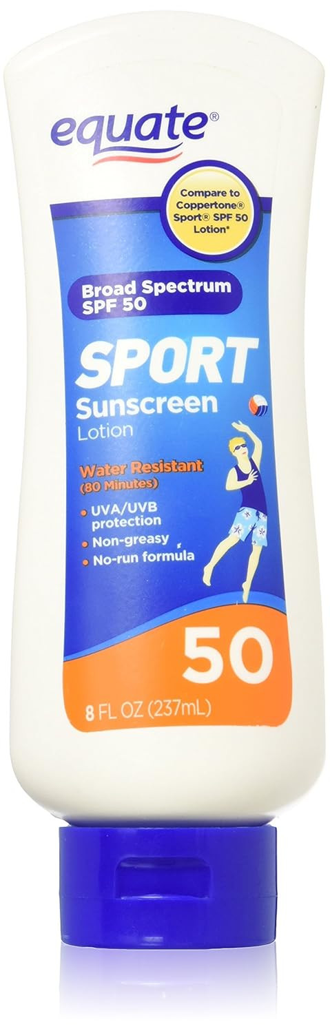 Equate Sport Lotion Spf 50, 8 Ounce Bottle