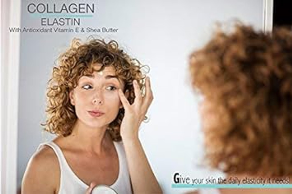 Collagen Elastin Cream With Antioxidant Vitamin E & Shea Butter Cosmetics - Hydration - Firmness - Elasticity - 4 Oz
