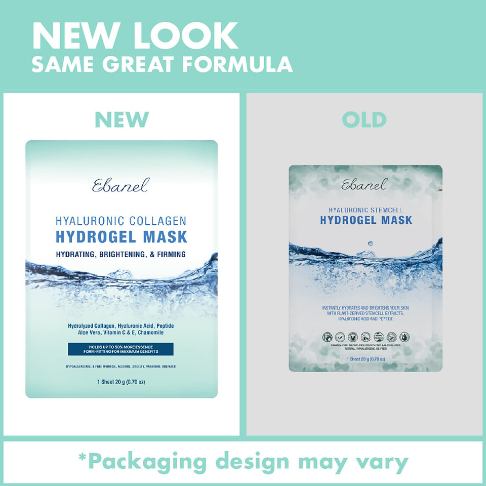 Ebanel 5-Pack Hydrogel Collagen Mask For Face, Instant Brightening Hydrating Face Mask Sheet Mask For Firming, Lifting Anti Aging Anti Wrinkle With Hyaluronic Acid, Peptide, Aloe Vera, Vitamin C & E Ebanel 5-Pack Hydrogel Collagen Mask For Face, Instant Brightening Hydrating Face Mask Sheet Mask For Firming, Lifting Anti Aging Anti Wrinkle With Hyaluronic Acid, Peptide, Aloe Vera, Vitamin C & E