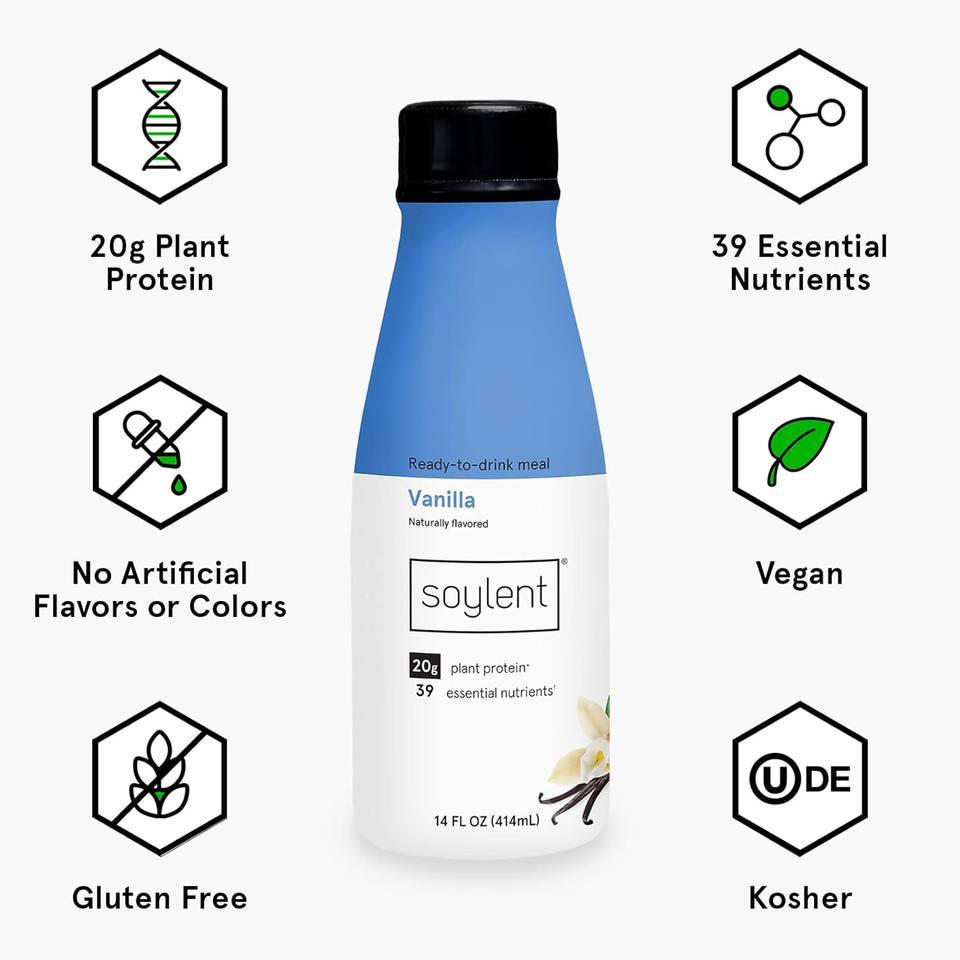 Soylent Meal Replacement Shake, Seasonal Sampler Pack, Contains 20G Complete Vegan Protein, Ready-To-Drink, 14Oz, 12 Pack