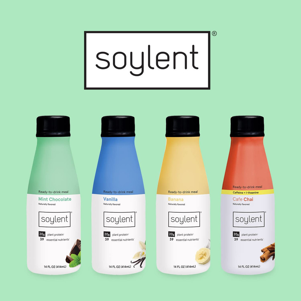 Soylent Meal Replacement Shake, Seasonal Sampler Pack, Contains 20g Complete Vegan Protein, Ready-to-Drink, 14oz, 12 Pack