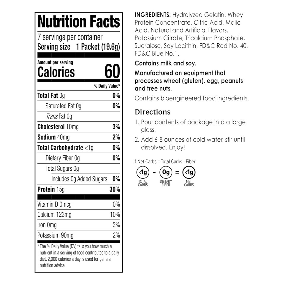 Bariwise Protein Fruit Drink, Cran-Grape, Low Sugar, Gluten Free, Keto Friendly & Low Carb (7Ct)