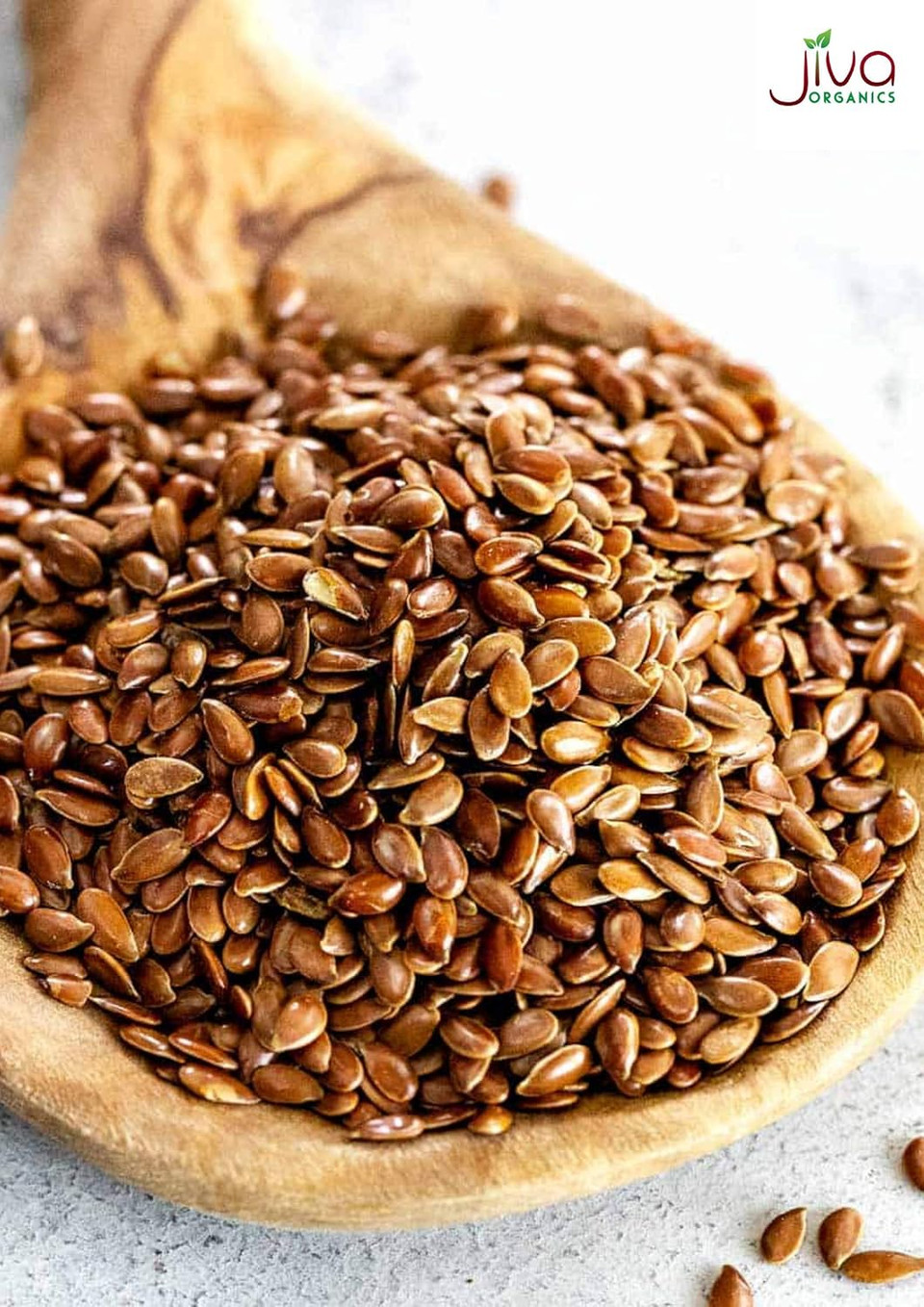 Jiva Organics Organic Flax Seeds Whole Raw 7 Ounce Bag - 100% Natural & Non-Gmo