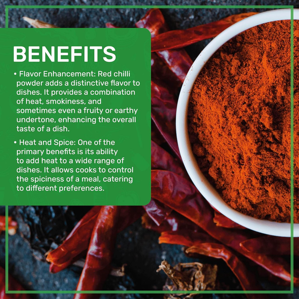 Jiva Organics Organic Red Chili Powder 7 Ounce Bag - Extra Hot, Ground Indian Chillies, 100% Natural & Non-Gmo