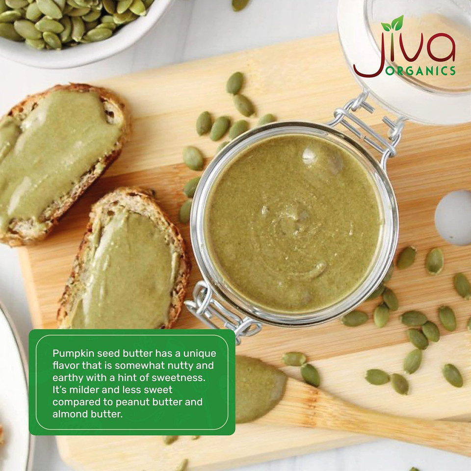 Jiva Organics Raw Sprouted Organic Pumpkin Seed Butter 8-Ounce Jar