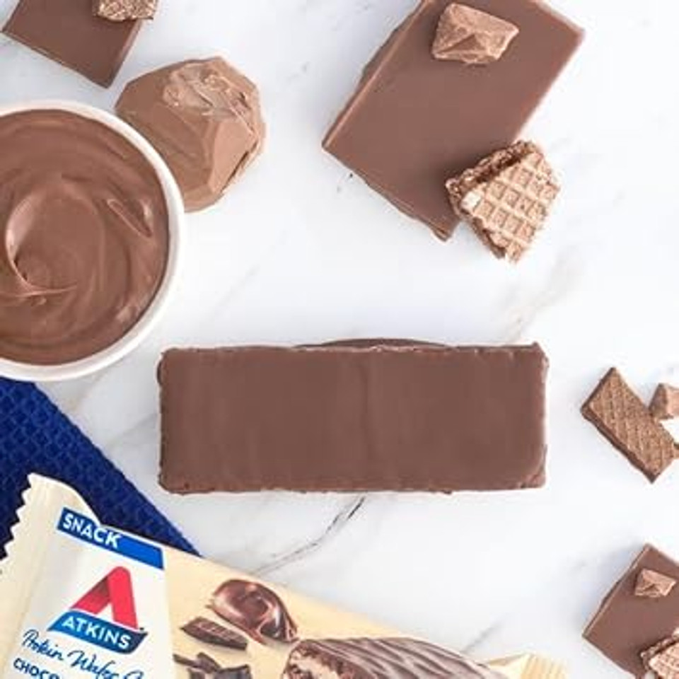 Atkins Protein Wafer Crisps Bundle, Peanut Butter & Chocolate Crã£Â¨Me, Keto Friendly, 5 Count Each