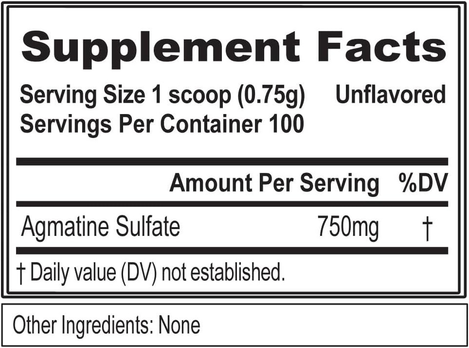 Evlution Agmatine Sulfate Nitric Oxide Powder Nutrition High Strength Agmatine Sulfate Powder Nitric Oxide Supplement For High Intensity Pumps Muscle Growth Recovery And Performance - Unflavored