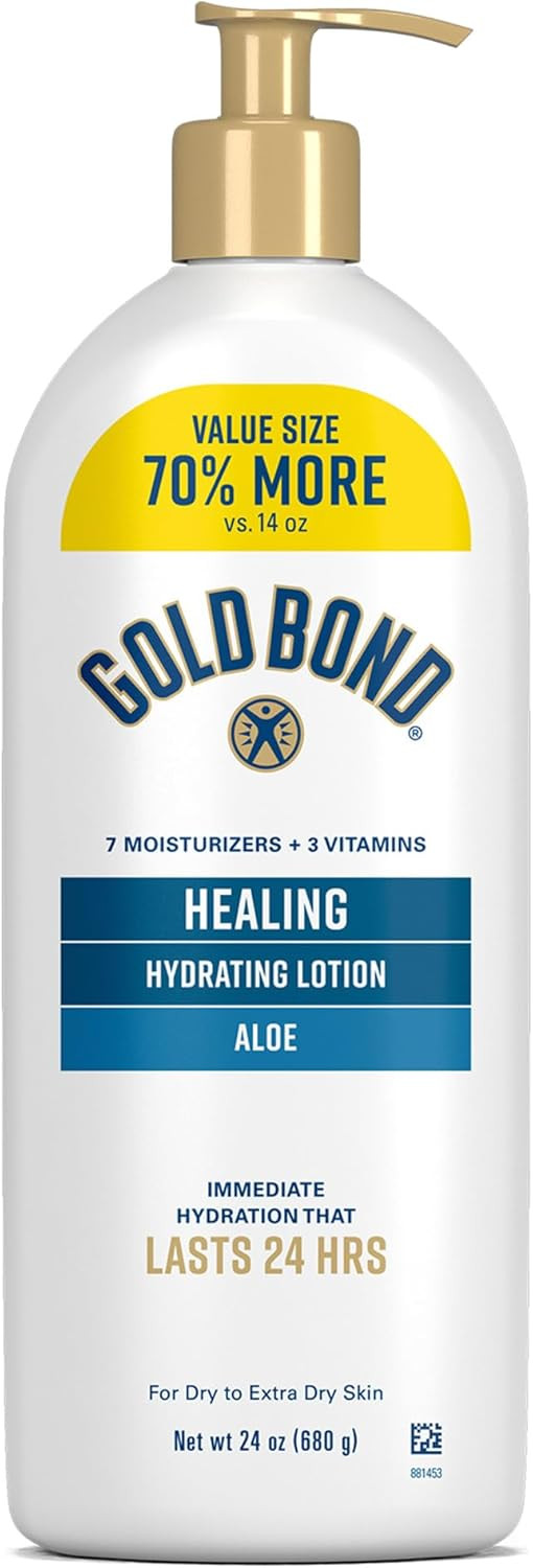 Gold Bond Healing Hydrating Lotion, 20 Oz., With Aloe, Moisturizes, Immediate 24-Hour Hydration