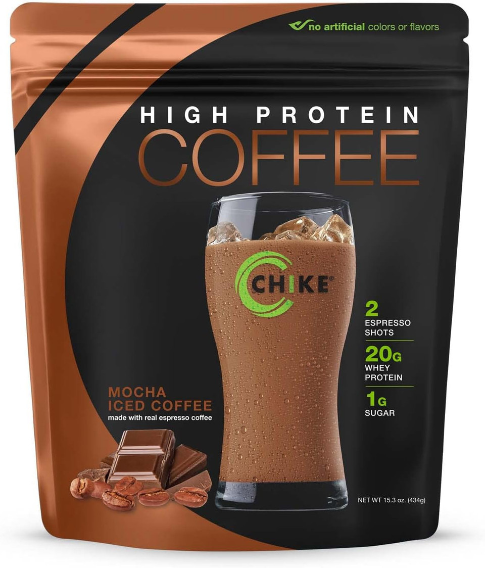 Chike Mocha High Protein Iced Coffee, 20 G Protein, 2 Shots Espresso, 1 G Sugar, Keto Friendly And Gluten Free, 14 Servings (15.3 Ounce)