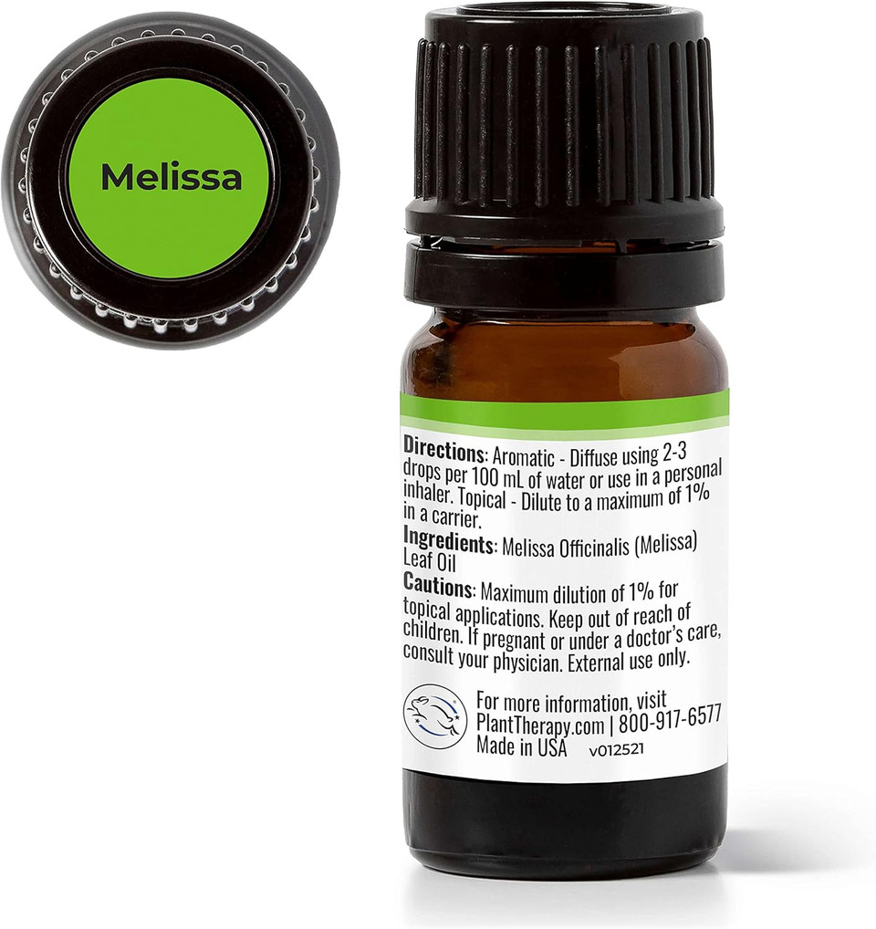 Plant Therapy Melissa Essential Oil 5 Ml (1/6 Oz) 100% Pure, Undiluted, Therapeutic Grade