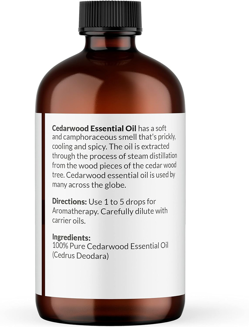 100% Pure Cedarwood Essential Oil Therapeutic Grade Premium Quality (4 Fl. Oz) With Glass Dropper, Perfect For Aromatherapy