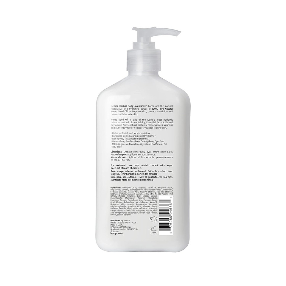 Hempz Fresh Fusions Pink Citron And Mimosa Flower Energizing Herbal Body Moisturizer Unisex Moisturizer 17 Oz