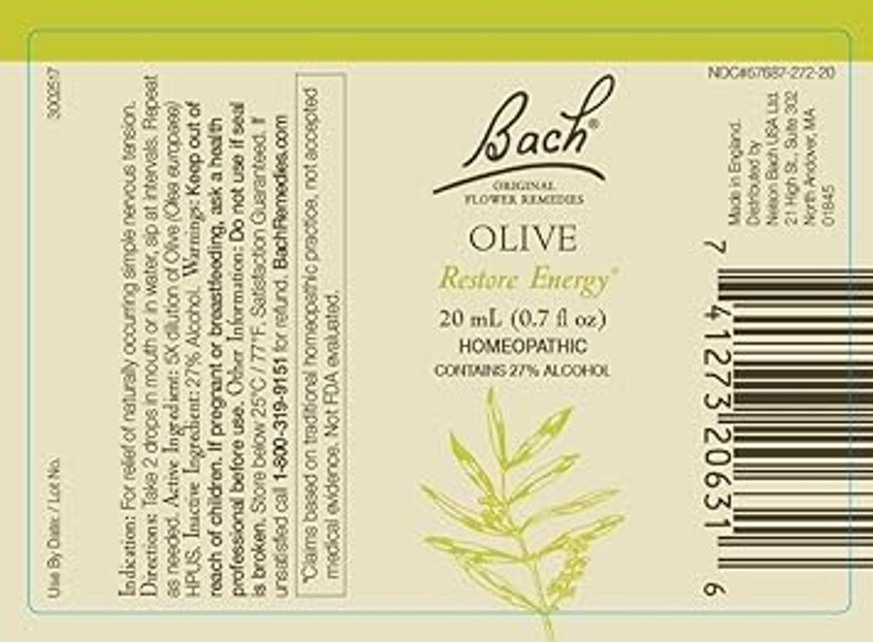 Bach Original Flower Remedies 3-Pack, Be Your Best" - Larch, Olive, White Chestnut, Homeopathic Flower Essences, Vegan, 20Ml Dropper X3