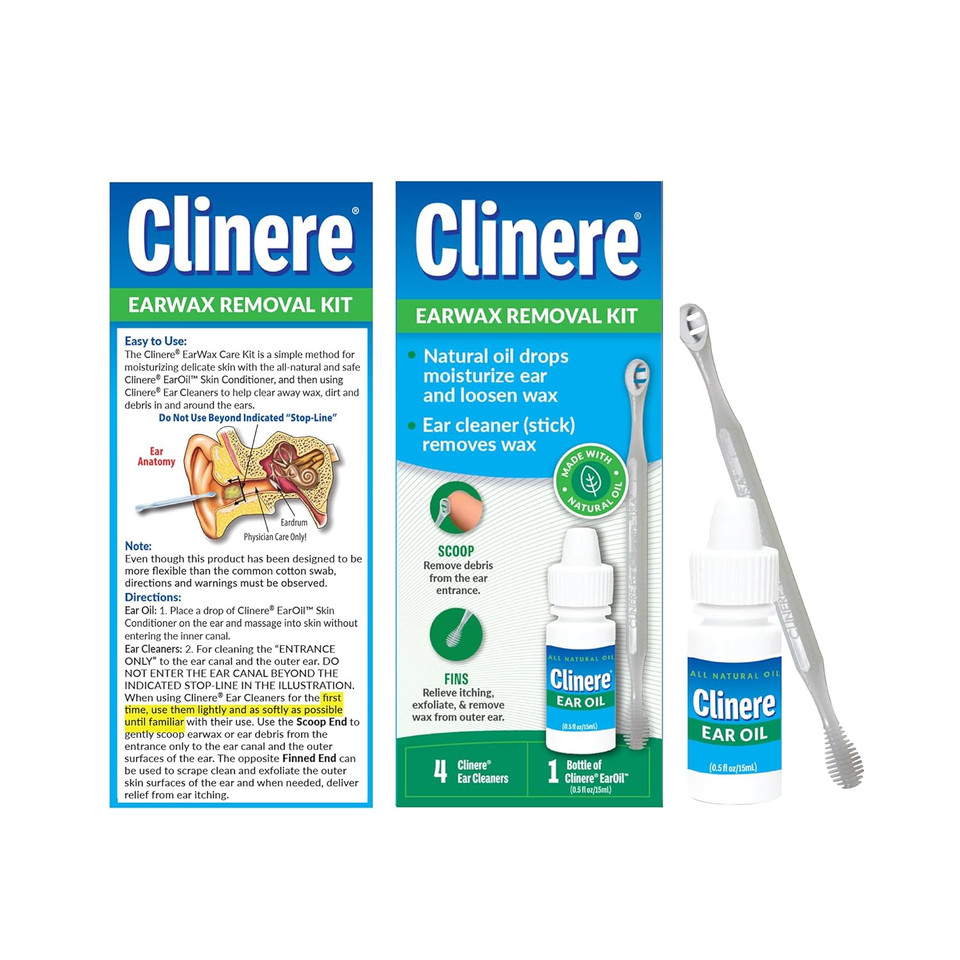 Ear Oil Conditioner & Ear Cleaners Cleaning Care Kit, 1 Ea, 1Count, 4 Ear Tips