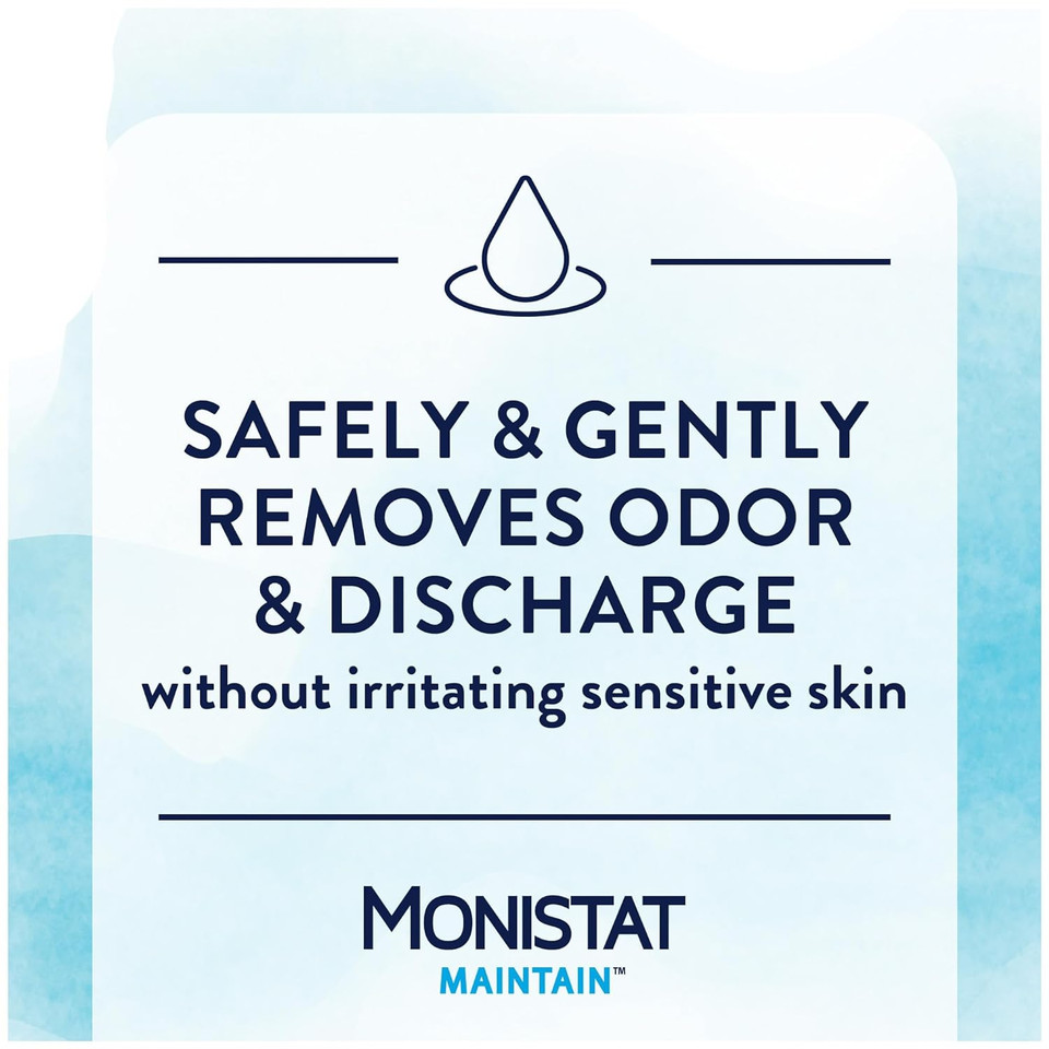 Monistat Maintain Feminine Wipes With Boric Acid For Feminine Care, Fragrance Free, 12 Ct, 3 Pk