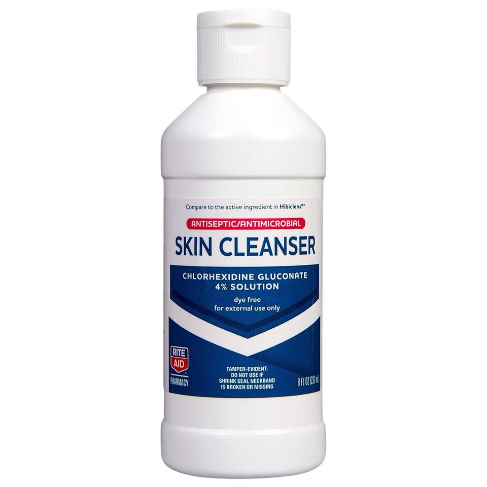 Rite Aid First Aid Antiseptic Skin Cleanser, 8 Fl Oz | Antiseptic Antimicrobial Wash | Antibacterial Soap | Wound Care Products
